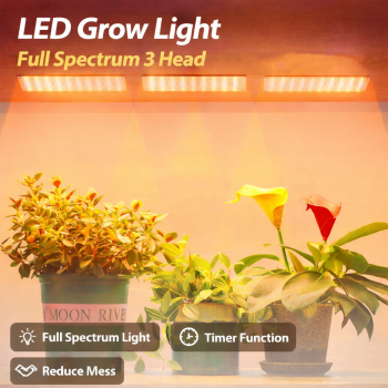 APLANT Lampu Tanaman LED Grow Light Full Spectrum 3 Heads Dimmable USB - APT3