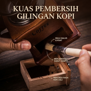 TYI Kuas Pembersih Gilingan Kopi Natural Bristles Plastik - TYI-B8