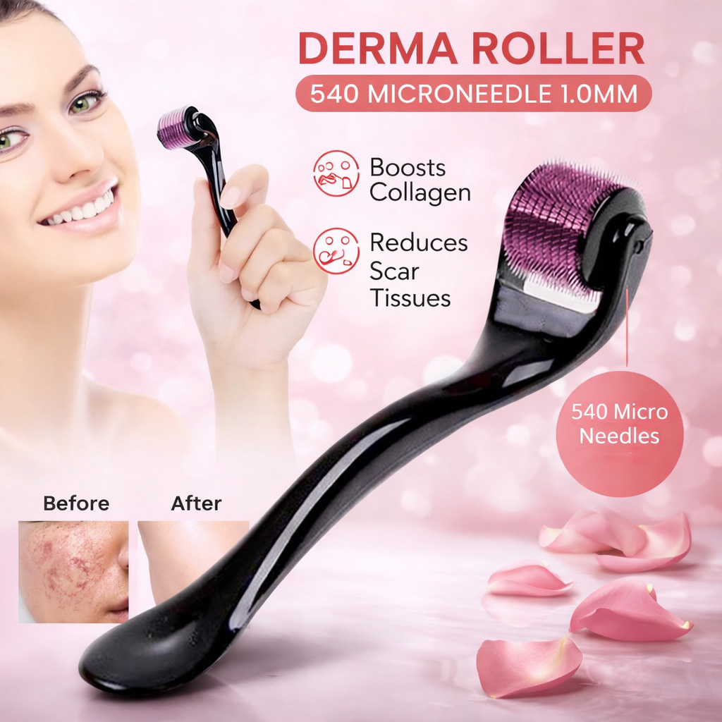 Mengsha Derma Roller Scar Acne Jerawat 540 Microneedles 1.0mm - DRS100 Gambar produk Mengsha Derma Roller Scar Acne Jerawat 540 Microneedles 1.0mm - DRS100