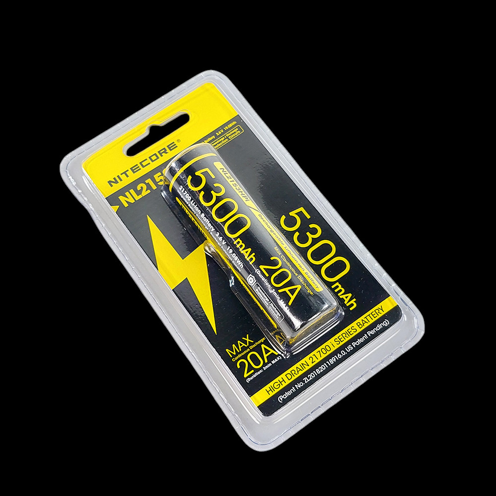Gambar produk NITECORE Baterai Isi Ulang 21700 Li-Ion Button Top 5300mAh 3.6V 1 PCS - NL2153HPi