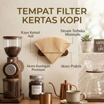 One Two Cups Tempat Filter Kertas Kopi Tray Wall Mounted Coffee Paper - ZJ0011