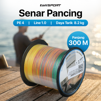 TaffSPORT Senar Tali Pancing 4 Braided Fishing Line Strong PE 300M - DM3