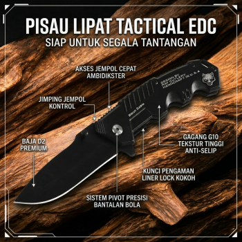 PEGASI Pisau Lipat Tactical Folding Knife Survival Camping EDC - SR-ZDD1