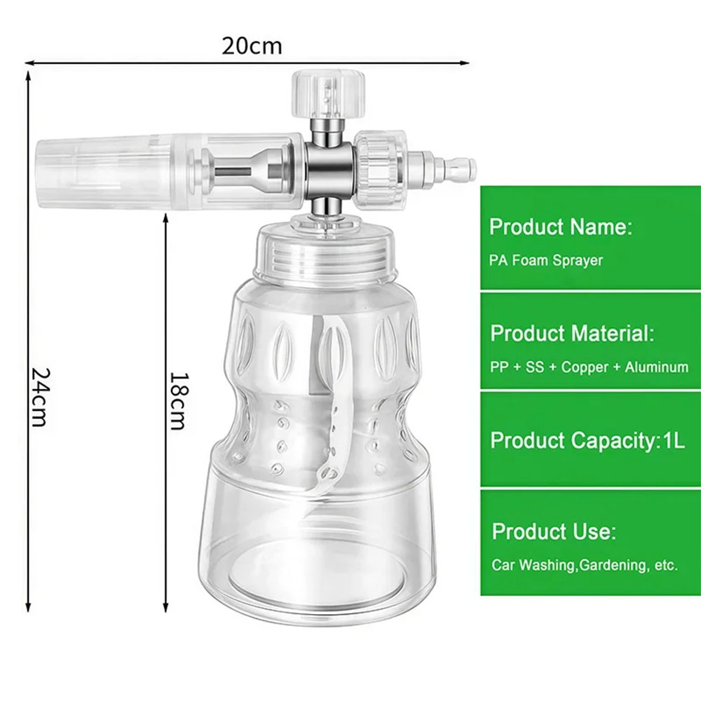 Karcher Semprotan Cuci Mobil Foam Lance Gun Car Wash Cannon Sprayer 1L - SL-K-710 Gambar produk Karcher Semprotan Cuci Mobil Foam Lance Gun Car Wash Cannon Sprayer 1L - SL-K-710