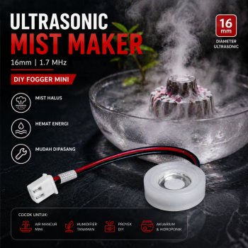 HNG Pembuat Kabut Humidifier DIY Ultrasonic Mist Maker 16mm 1.7MHz - HG075