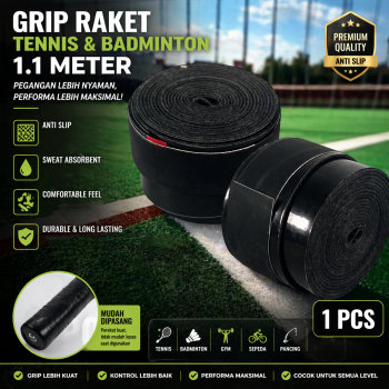 DALTOM Grip Raket Tennis Badminton Padel Sweat Absorbing 1.1M - DL-06