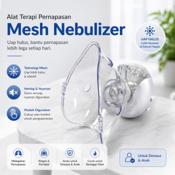 JZIKI Alat Terapi Pernapasan Mesh Nebulizer Portable Inhaler Atomizer - ZK-Q3