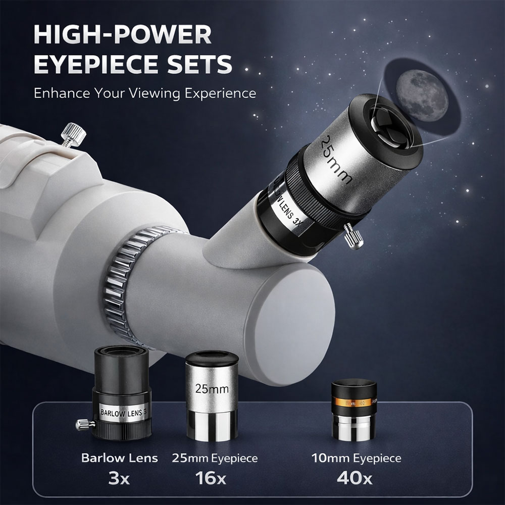 Gambar produk Korons Teropong Bintang Refractor Astronomi Telescope 120X 70mm without Display Screen - SV701P