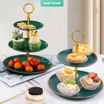 TaffHOME Rak Kue Susun 3 Tingkat Detachable Plate Cake Stand Display - YGN-3