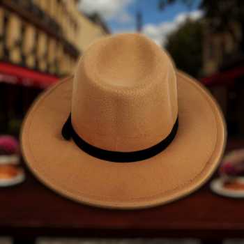 Gambar produk JIANGXIHUITIAN Topi Fedora Panama Laken Hat Jazz Classic Vintage - FS-219