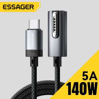 Gambar produk ESSAGER Kabel Data Type C to Magsafe 3 Magnetic Fast Charging 5A 140W - ES-X69