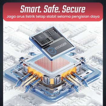 Gambar produk ESSAGER Kabel Data USB A to USB Type C Fast Charging Braided LED 3A 1M - ES-X17