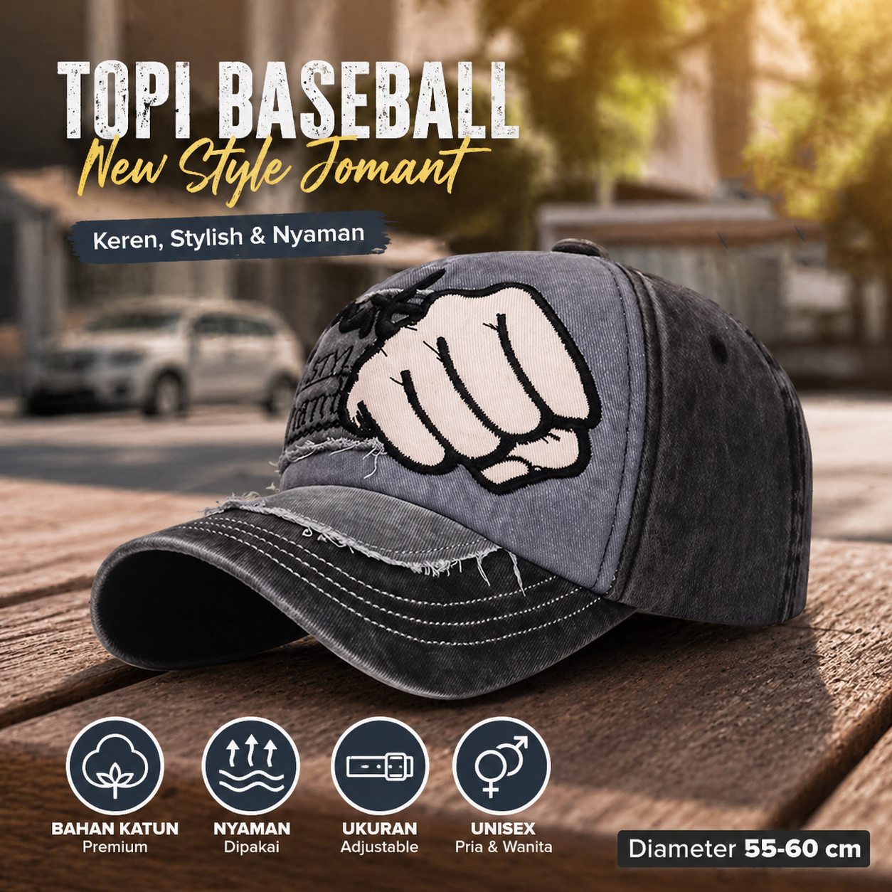 ZHENYUEQI Topi Baseball Cap Bordir New Style Jomant - MZ085 Gambar produk ZHENYUEQI Topi Baseball Cap Bordir New Style Jomant - MZ085 - Utama