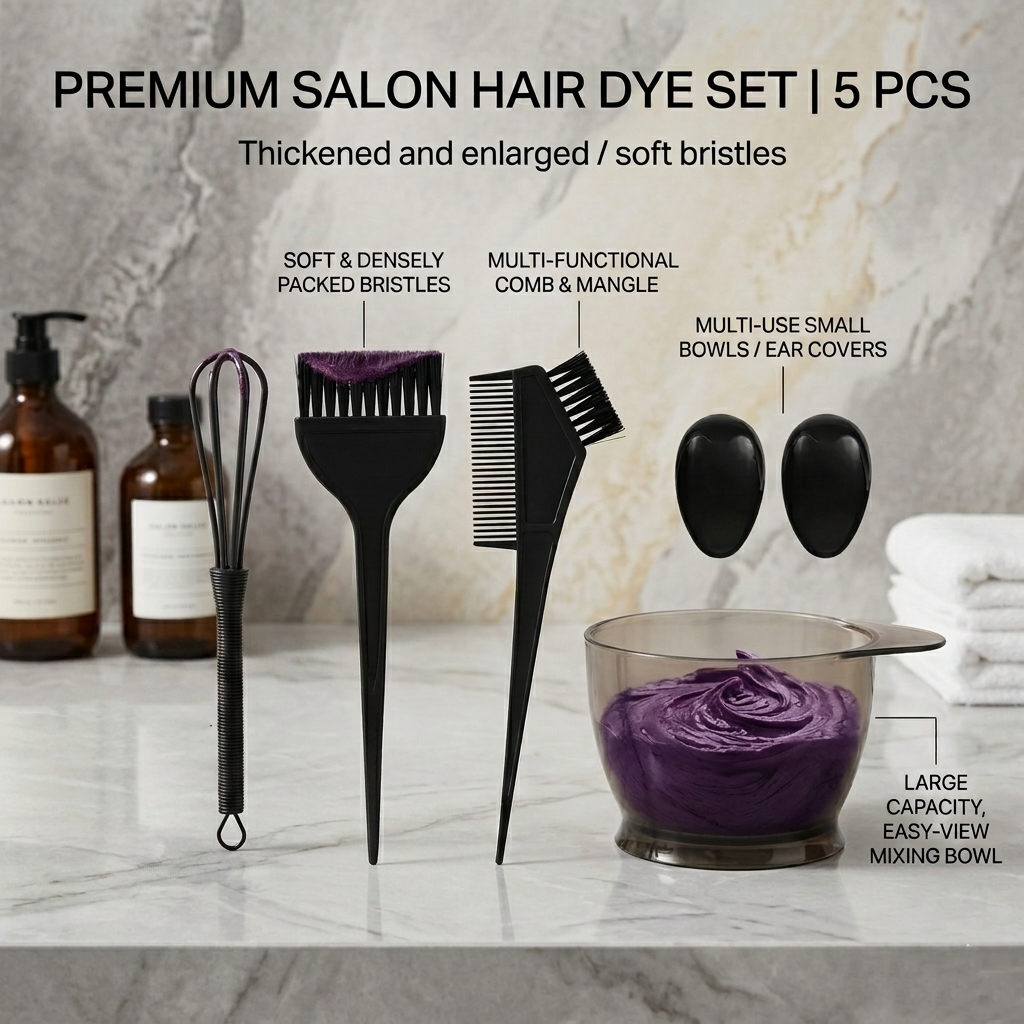Gambar produk Biutte.co Hair Dye Color Brush Bowl Set 5in1 Hairdressing Accessory - ME51