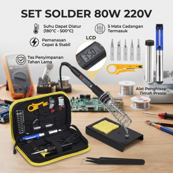 JCD Set Peralatan Solder Listrik Kit LCD Electric Soldering 80W 220V - CS-908S A