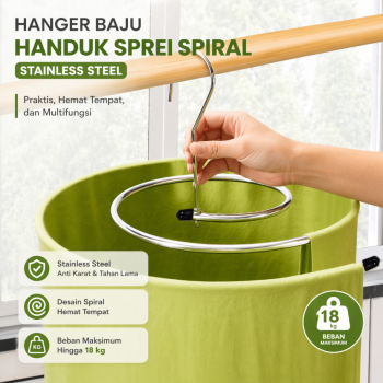 TIANTIAN Hanger Baju Handuk Sprei Spiral Multifungsi Stainless Steel - TT380