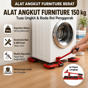 Gambar produk FNICEL Alat Angkut Furniture Lifter Carrier Wheel Bar Mover 150kg - FTS30