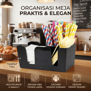 KORAOU Tempat Tisu Meja Tissue Holder with Organizer Compartment - ZJ65