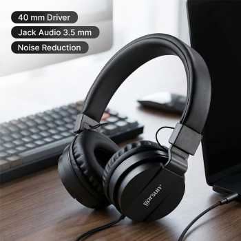 Gambar produk Gorsun Headphone Kabel Foldable HiFi Super Bass Driver 40mm Jack 3.5mm - GS-778