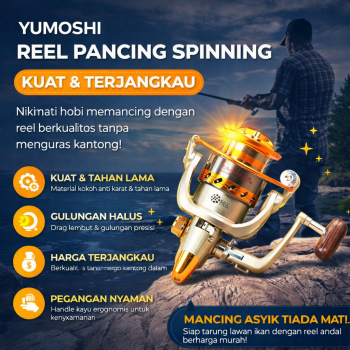 Gambar produk YUMOSHI REELSKING Reel Pancing Spinning Fishing Reel 4.1:1 9000 - EF9000