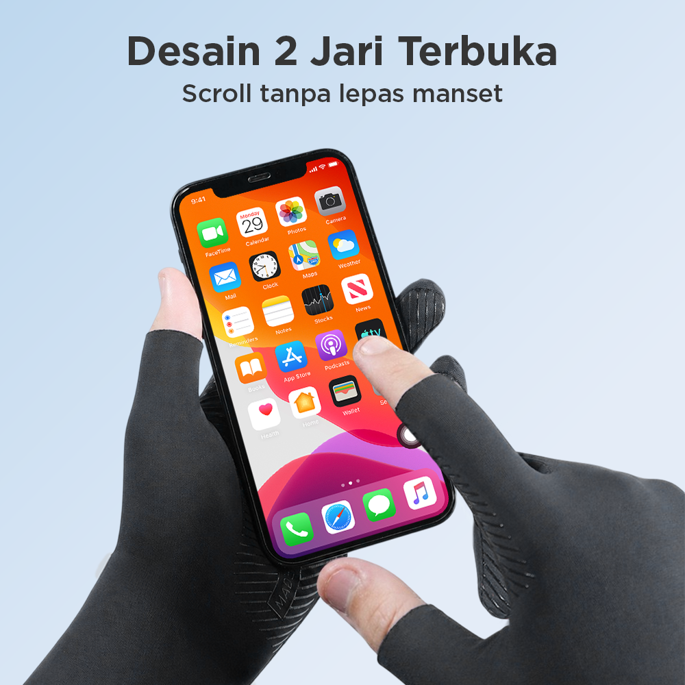 YXST Sarung Tangan Panjang Manset Sleeve Two Fingers Sunscreen Spandex - SP10 Gambar produk YXST Sarung Tangan Panjang Manset Sleeve Two Fingers Sunscreen Spandex - SP10 - 4