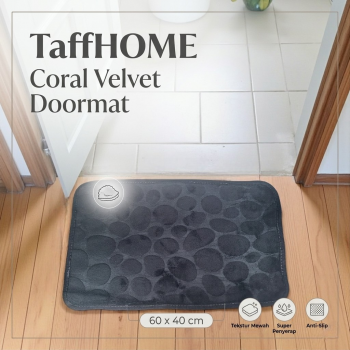 TaffHOME Keset Kamar Mandi Cobble Stone Super Absorbent 60x40cm - Jn39
