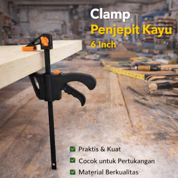Taffware Clamp Penjepit Kayu Mini Ratcheting Bar 6 Inch - T22106