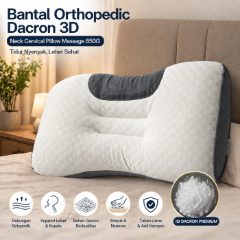 BeB Bantal Orthopedic Dacron 3D Neck Cervical Pillow Massage 850G - 8h