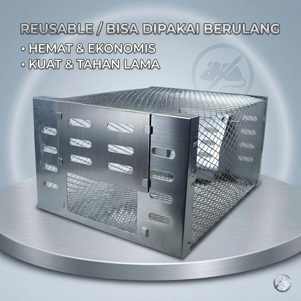 TaffHOME Jebakan Perangkap Tikus Besi Otomatis One Way Door Mouse Trap - BG-22 Gambar produk TaffHOME Jebakan Perangkap Tikus Besi Otomatis One Way Door Mouse Trap - BG-22