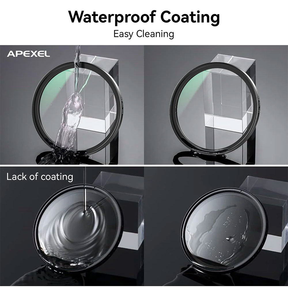 Gambar produk APEXEL Lensa Filter Kamera Smartphone Multi Coating 3in1 Clip 67mm - APL-67FL3S