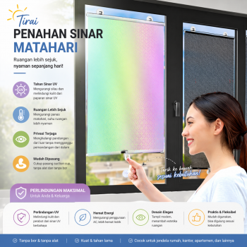 OTOHEROES Tirai Jendela Tarik Roller Blind Sun Protection Suction Cups - OT-3