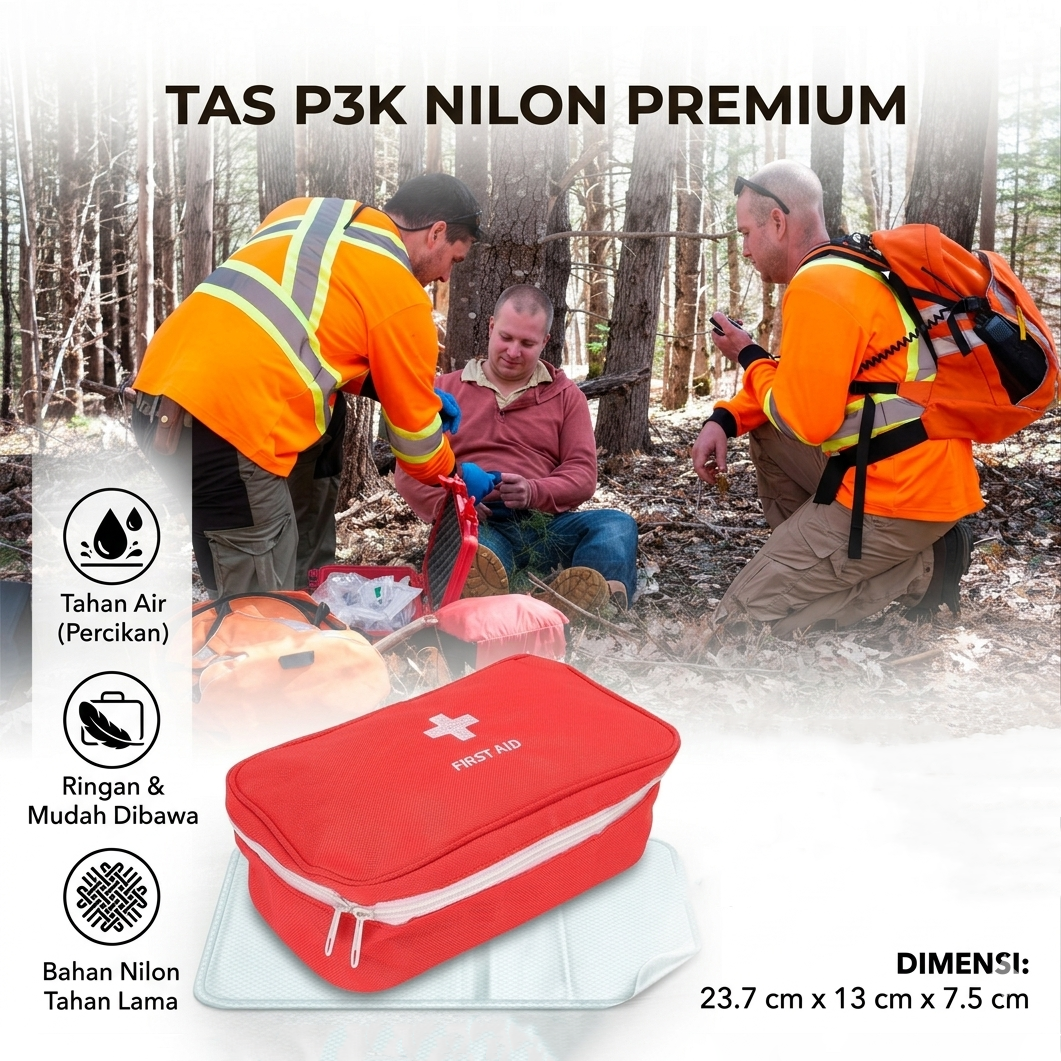 Le Around Tas P3K Emergency Travel First Aid Bag Nilon 23.7x13x7.5cm - LG129 Gambar produk Le Around Tas P3K Emergency Travel First Aid Bag Nilon 23.7x13x7.5cm - LG129 - Utama