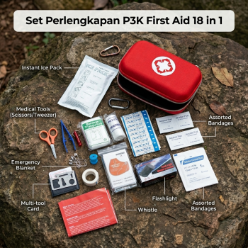 Gambar produk FervorFox Set Perlengkapan P3K First Aid Kit 18in1 - B33158