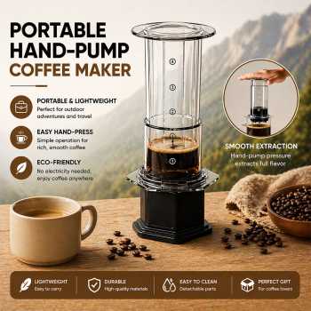 CAFEMASY Coffee Maker Press Espresso Brewing Manual Portable 400ml - C4-20
