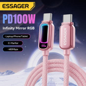 ESSAGER Kabel Data Type C to Type C Fast Charging PD QC 3.1 5A 100W - ES-X81