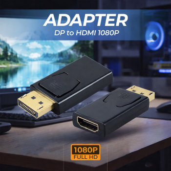 Gambar produk DZST Adapter DP to HDMI 1080P DisplayPort Male ke HDMI Female - DZST024