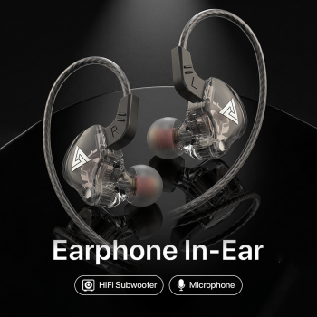 QKZ Earphone Kabel In Ear HiFi Bass Dynamic Driver 3.5mm Plug with Mic - QKZ-AK6