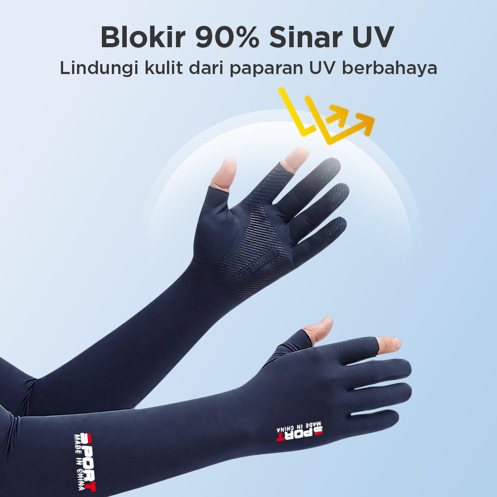 YXST Sarung Tangan Panjang Manset Sleeve Two Fingers Sunscreen Spandex - SP10 Gambar produk YXST Sarung Tangan Panjang Manset Sleeve Two Fingers Sunscreen Spandex - SP10 - 1