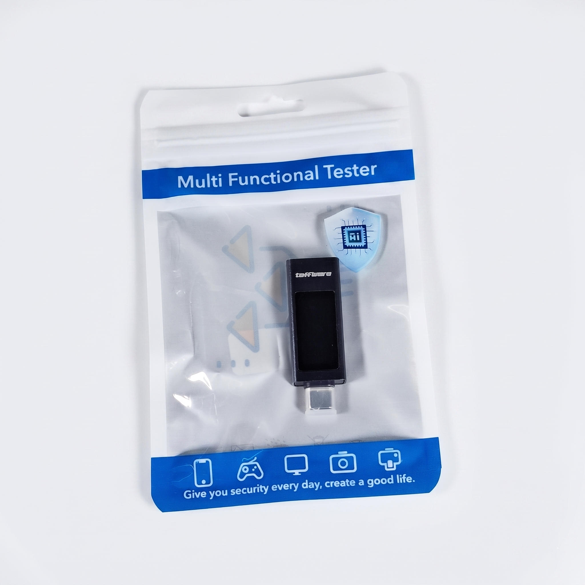 Gambar produk Taffware Voltmeter Ammeter Type C Digital Display OLED 30V 12A 360W - KWS-2302C - Kemasan