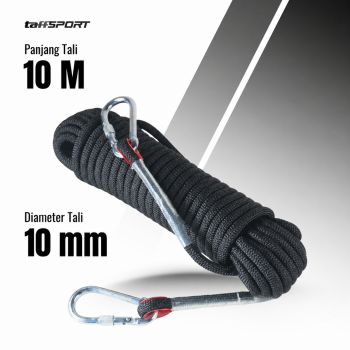 Gambar produk TaffSPORT Tali Paracord Panjat Tebing Climbing Rope 10mm Steel Buckle 10M - P4 - 7