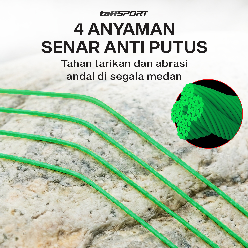 TaffSPORT Senar Pancing PE 4 Braided Strand Fishing Line 100M 7.0 - X4 Gambar produk TaffSPORT Senar Pancing PE 4 Braided Strand Fishing Line 100M 7.0 - X4