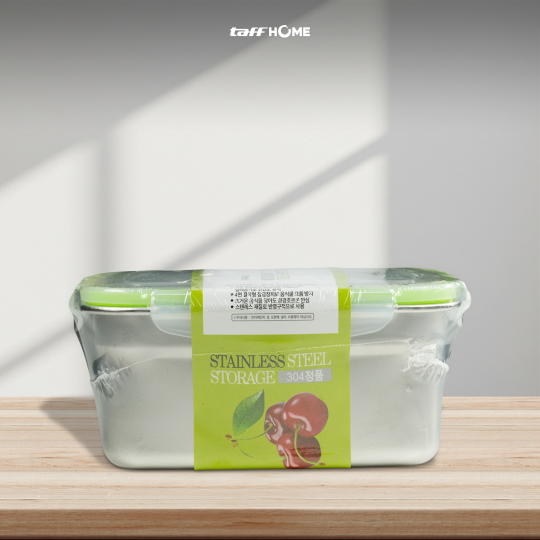 TaffHOME Kotak Makan Anti Tumpah Deep Lunch Box Stainless Steel 304 1000ml - Slyz51 Gambar produk TaffHOME Kotak Makan Anti Tumpah Deep Lunch Box Stainless Steel 304 1000ml - Slyz51 - Kemasan