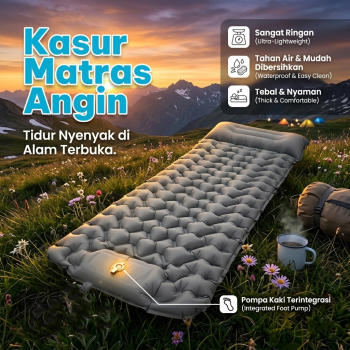 LISM Kasur Matras Angin Manual Sleeping Pad Waterproof Single - LS18Z