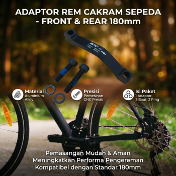 MUQZI Adaptor Rem Cakram Sepeda Disc Brake A-Pillar Front Rear 180mm - MZ003