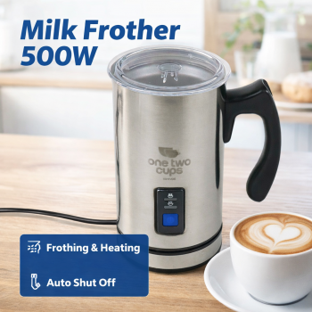 One Two Cups Electric Milk Frother Pembuat Busa Susu Cappucino Latte - N311VDE