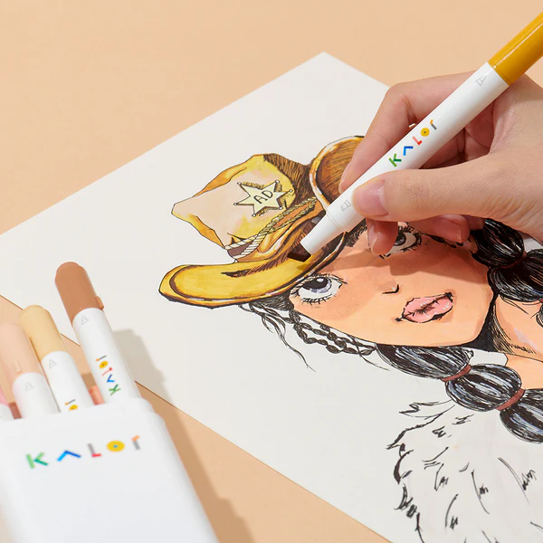 Gambar produk Kaco KALOR Spidol Warna Olied Based Marker 12 Colors Ivory Tower - MP2009-01