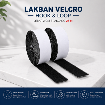 HAFINE Lakban Velcro Hook and Loop Magic Nylon Sticker - ZNK100