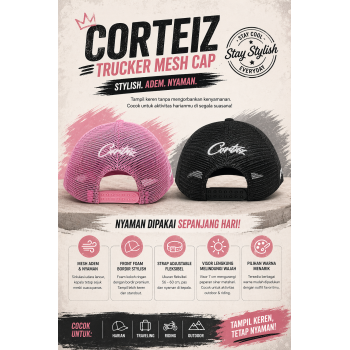Gambar produk CORTEIZ Topi Trucker Jaring Mesh Hat Bordir Foam Inflatable - T200
