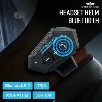 OTOHEROES Headset Helm Bluetooth Call Music Waterproof 500mAh - BT-12 - Black