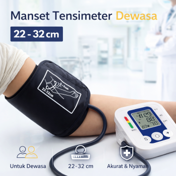 Gambar produk TaffOmicron Manset Tensimeter Dewasa Pengganti Cuff Sphygmomanometer 22-32cm - B02